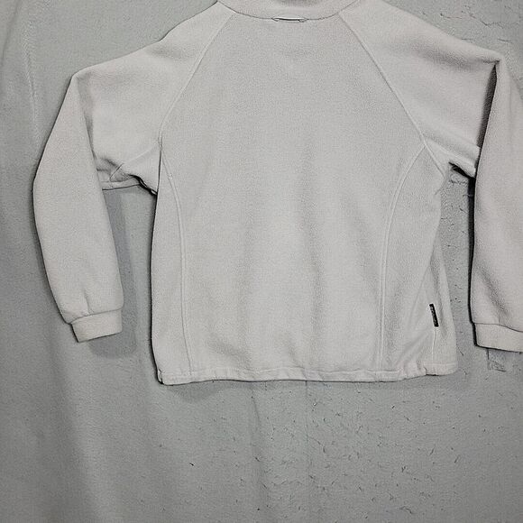 Columbia Jacket Women’s Large Gray Full Zip Fleece Zip Pockets Ladies - Picture 10 of 11